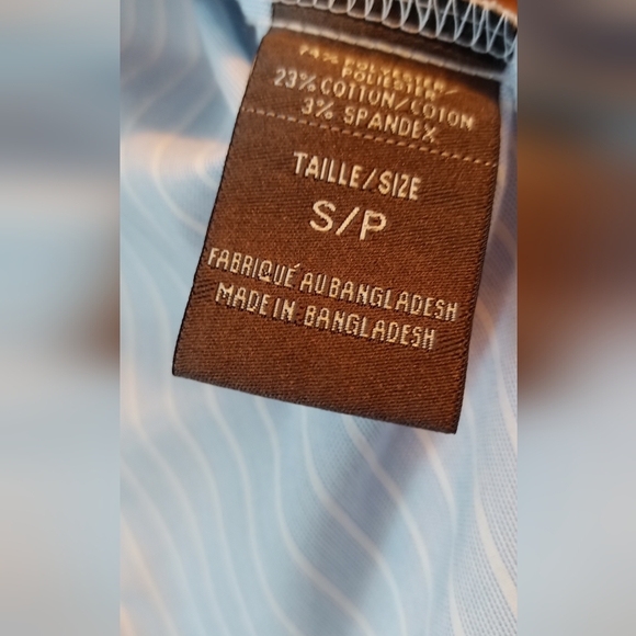 Suzy Shier Baby Blue Pin Strip Dress Shirt - Picture 5 of 5